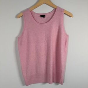 Only‎ Mine 100% Cashmere Baby Soft Pink Sleeveless Knit Sweater Tank Top Medium